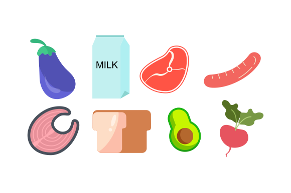 Groceries Healthy Food Illustration