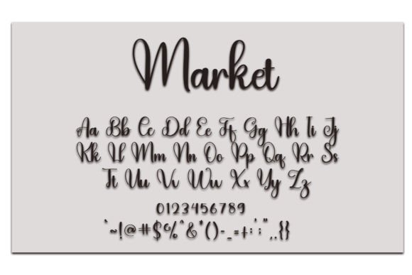Market Font PNG with transparent background - Preview 3