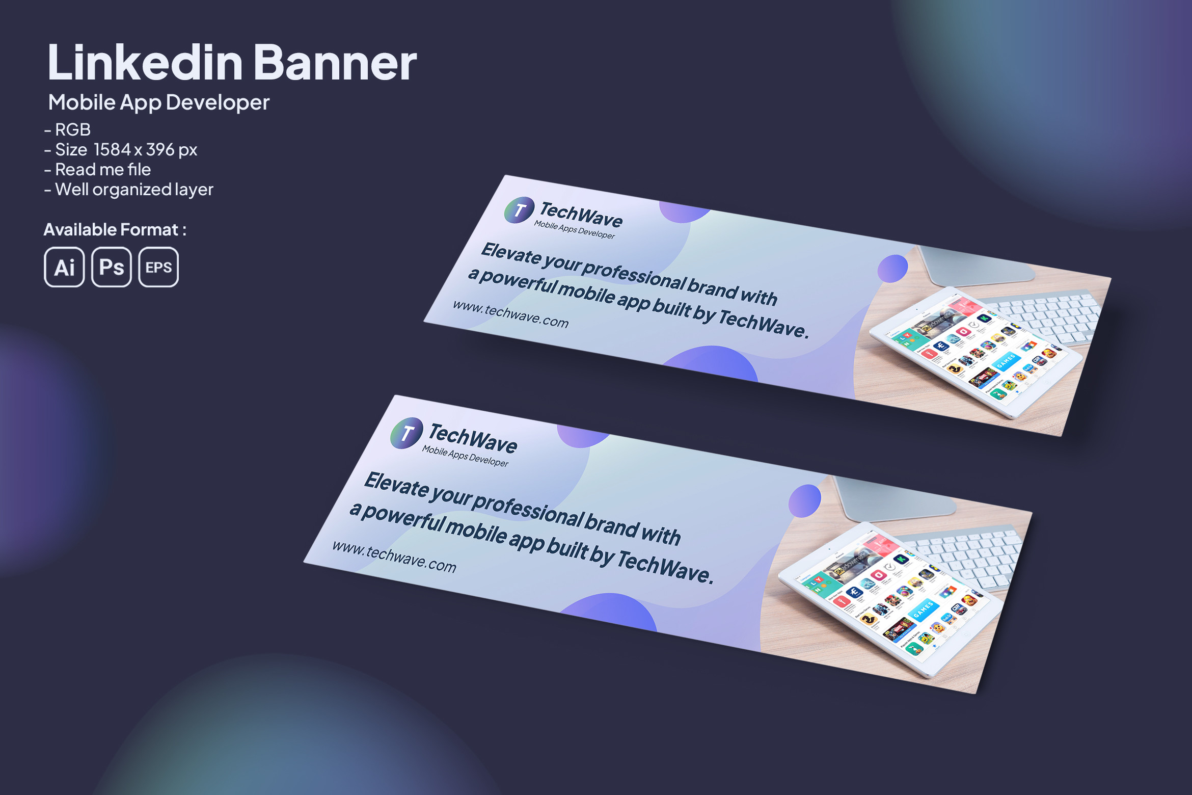 Mobile App Developer Linkedin Banner Graphic by FannanStudio · Creative ...