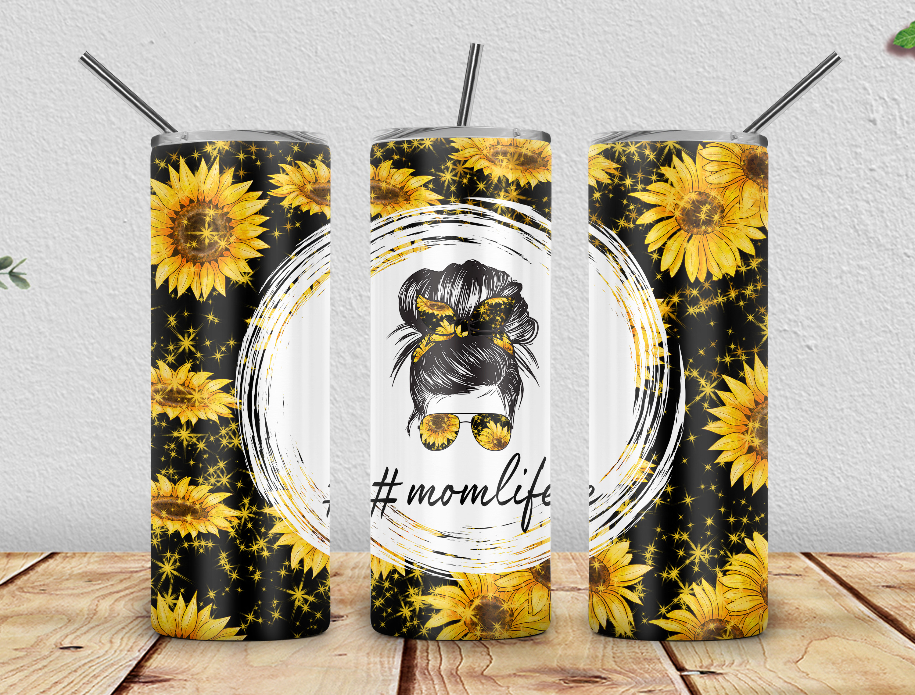 Mom Life 20oz Skinny Tumbler PNG Graphic by TE300 · Creative Fabrica