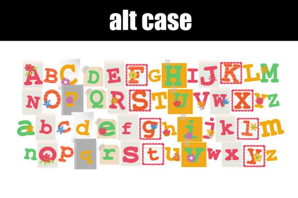 Noted Rainbow Font PNG with transparent background - Preview 6