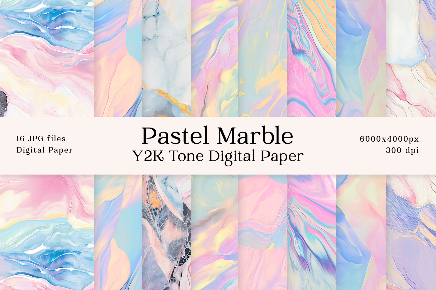 Pastel Marble Y2K Tone Digital Paper Graphic by lemonmoon · Creative ...
