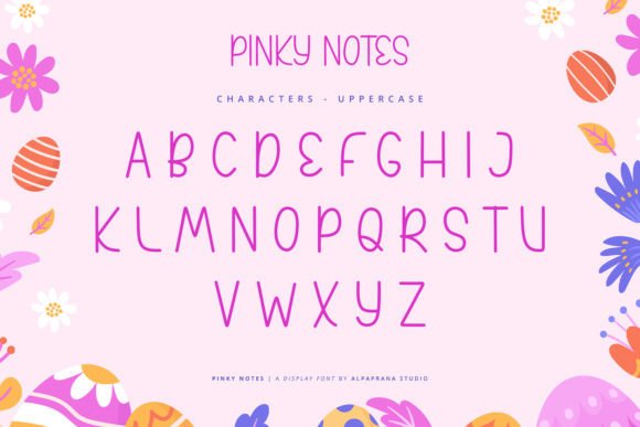 Pinky Notes Font PNG with transparent background - Preview 5