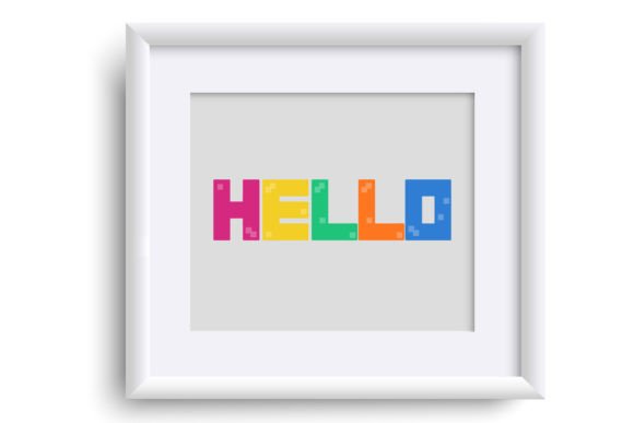 Pixelcraft Rainbow Font PNG with transparent background - Preview 4