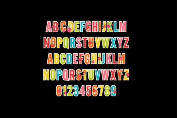 Rainbow Notes Font PNG with transparent background - Preview 2
