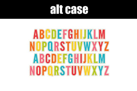 Rainbow Notes Font PNG with transparent background - Preview 6