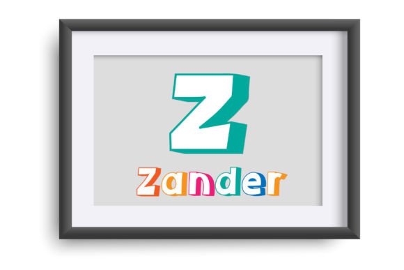 Rainbow Shadow Font PNG with transparent background - Preview 3
