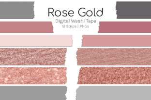 Rose Gold Digital Washi Tape Graphic by thedigitaldoodle · Creative Fabrica