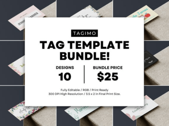 Tagimo Tag Template Bundle Graphics