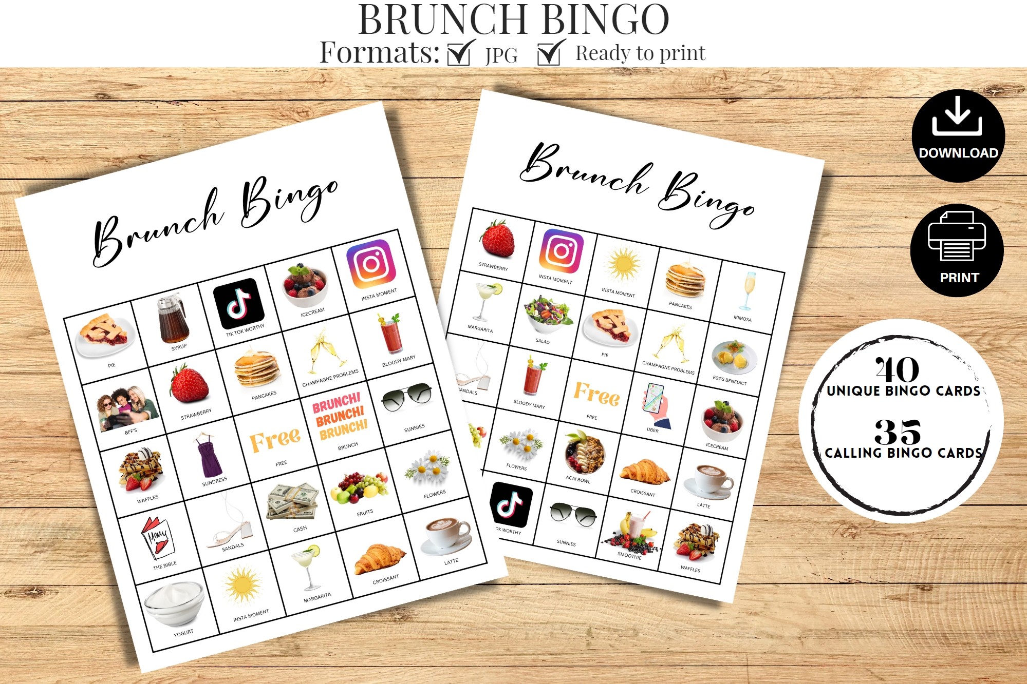 Brunch Bingo Games Bundle
