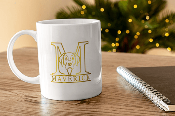 Golden Retrieve Monogram Font PNG with transparent background - Preview 1
