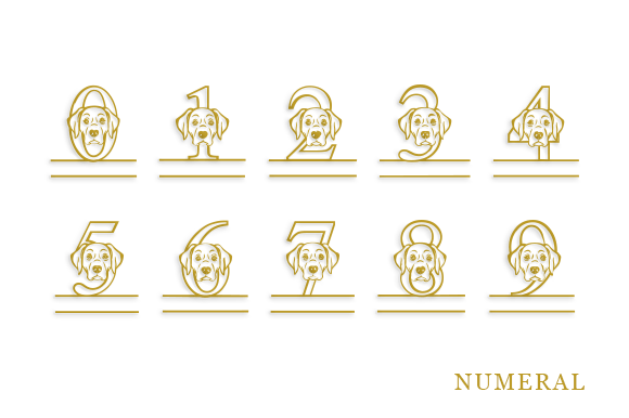 Golden Retrieve Monogram Font PNG with transparent background - Preview 4