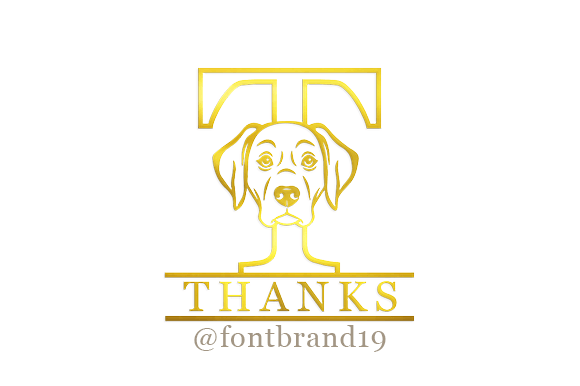 Golden Retrieve Monogram Font PNG with transparent background - Preview 5