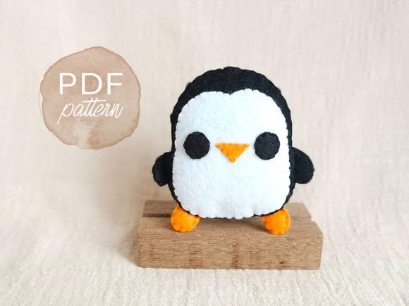 Little Penguin Felt Sewing Pattern