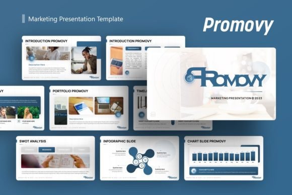 Preview of Marketing Presentation - Promovy marketing presentation template