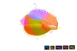 Watercolor Graphic Seashell 61