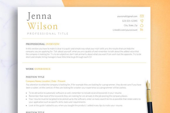 ATS Resume Template Word & Google Docs