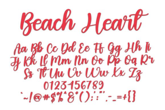 Beach Heart Font - Preview 4