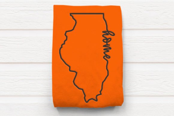 Illinois Home State Outline