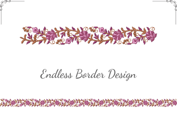 Intricate Floral Border