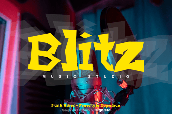 Punk Vibes Font PNG with transparent background - Preview 1