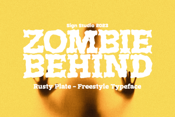 Rusty Plate Font PNG with transparent background - Preview 4