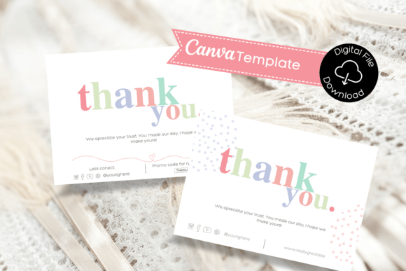 THANK YOU Card Canva Template