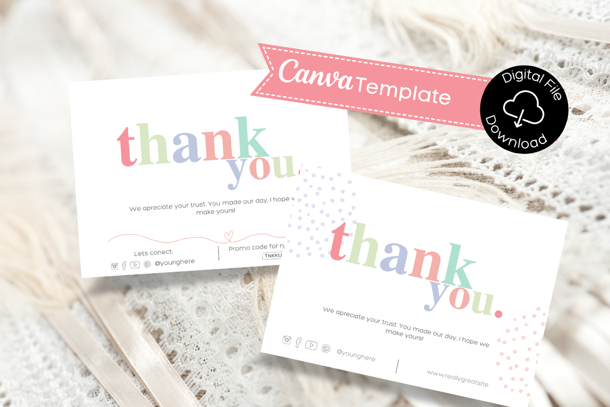 THANK YOU Card Canva Template