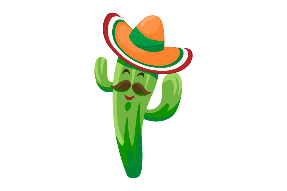 Cactus with Sombrero SVG Cut file by Creative Fabrica Crafts  Creative  Fabrica