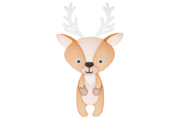 Baby Deer Embroidery Design