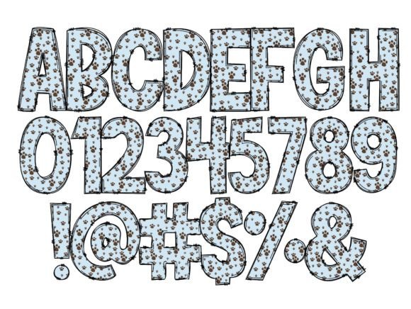 Beautiful Cat Font PNG with transparent background - Preview 1