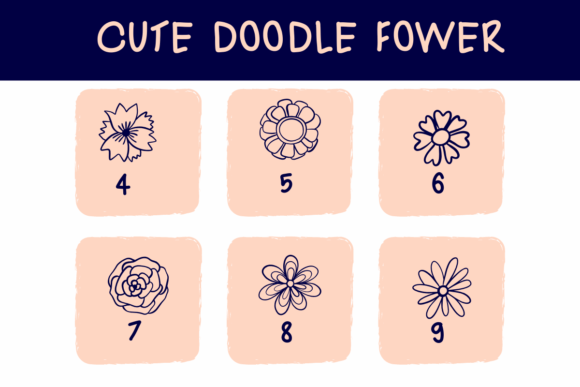 Cute Flower Doodle Font - Preview 3
