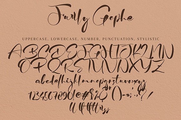 Furly Gophe Font PNG with transparent background - Preview 6