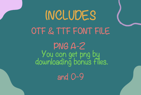 Groovy Color Font PNG with transparent background - Preview 5