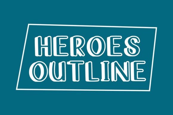 Heroes Outline Font PNG with transparent background - Preview 1