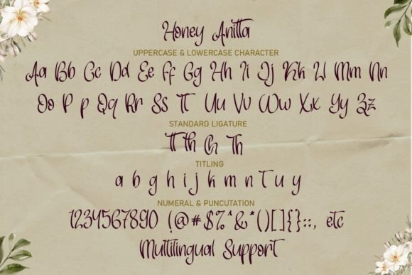Honey Anitta Font PNG with transparent background - Preview 6
