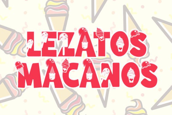 Ice Cream Delicious Font PNG with transparent background - Preview 1