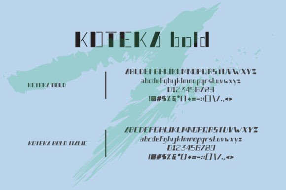 Koteka Font PNG with transparent background - Preview 1