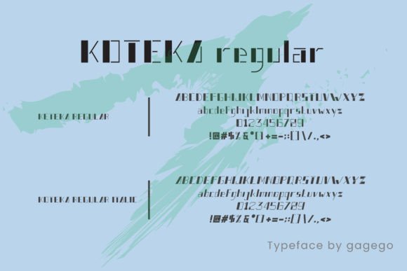 Koteka Font PNG with transparent background - Preview 2