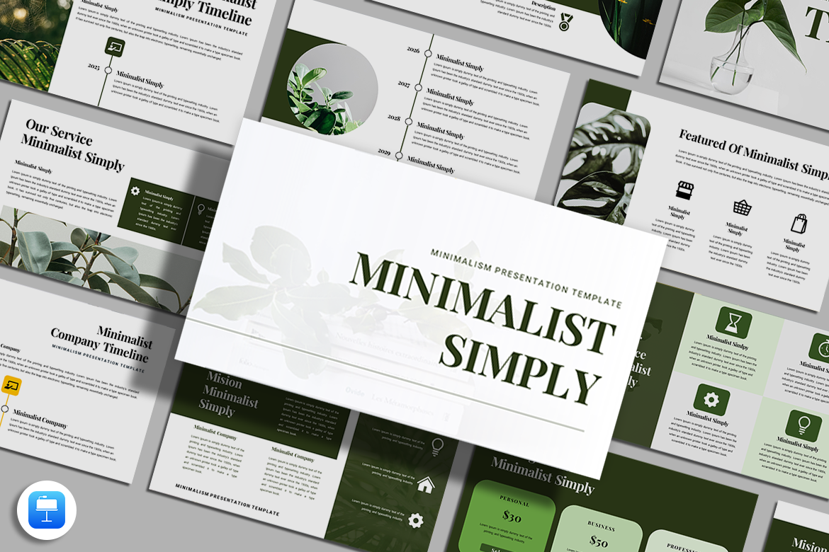 Minimalist Simply - Keynote Template Graphic by qrdesignstd · Creative ...