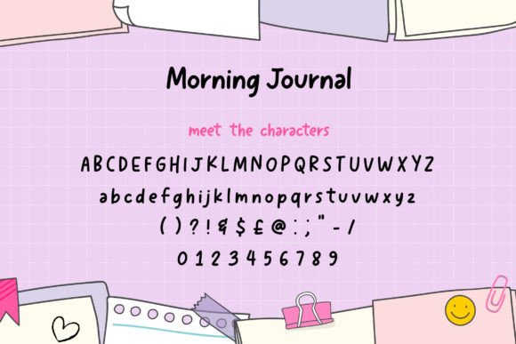 Morning Journal Font PNG with transparent background - Preview 4