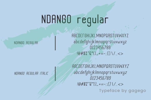 Ndango Font font preview - 2