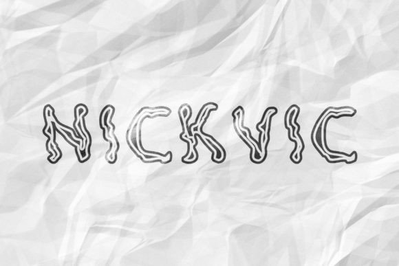 Nickvic Font PNG with transparent background - Preview 5
