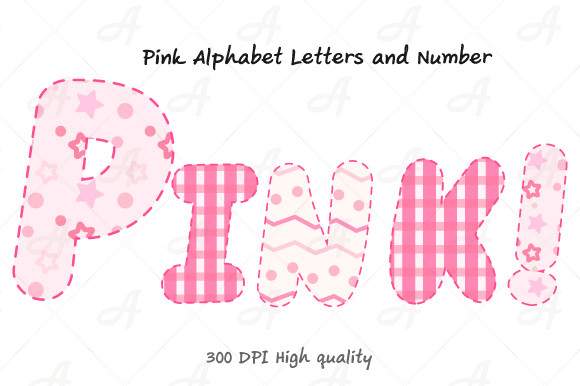 Pink Alphabet a-Z, Symbol and Number Graphic by Anaya · Creative Fabrica