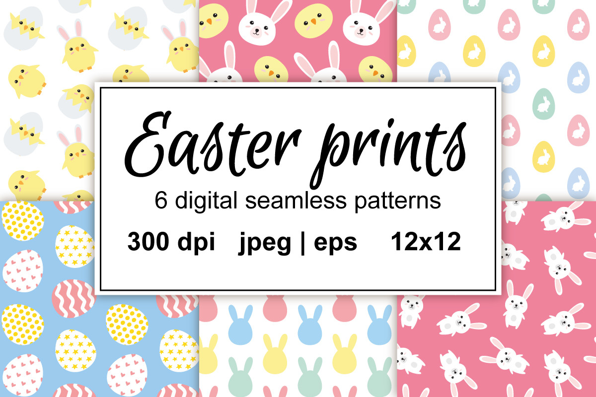 Set of Easter Patterns Graphic by DigitalArtbySvetlana · Creative Fabrica