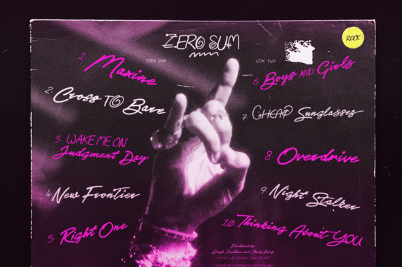 Sleeve Notes Font PNG with transparent background - Preview 3