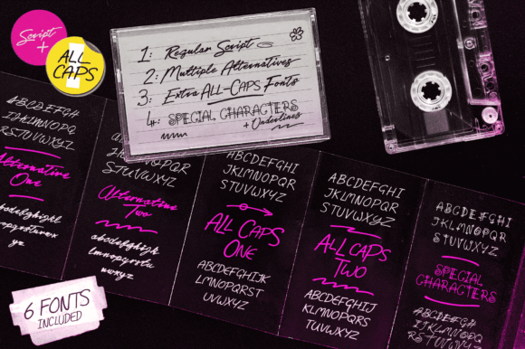 Sleeve Notes Font font preview - 5
