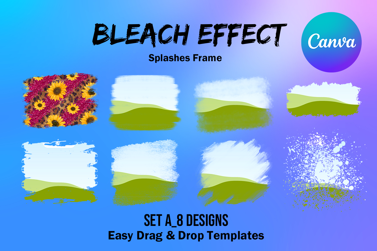 Canva Frame Template Bleach Effect Set a