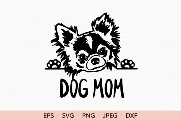 Chihuahua SVG dog mom lover face DXF PNG for Cricut shirt sublimation design