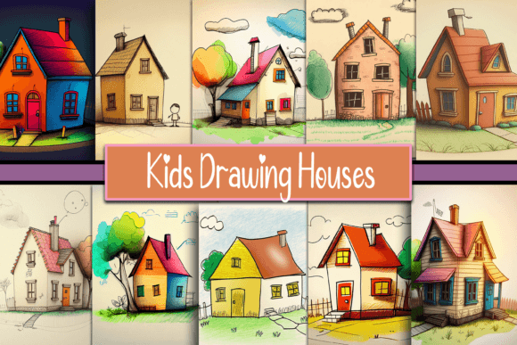 Children Drawing House
